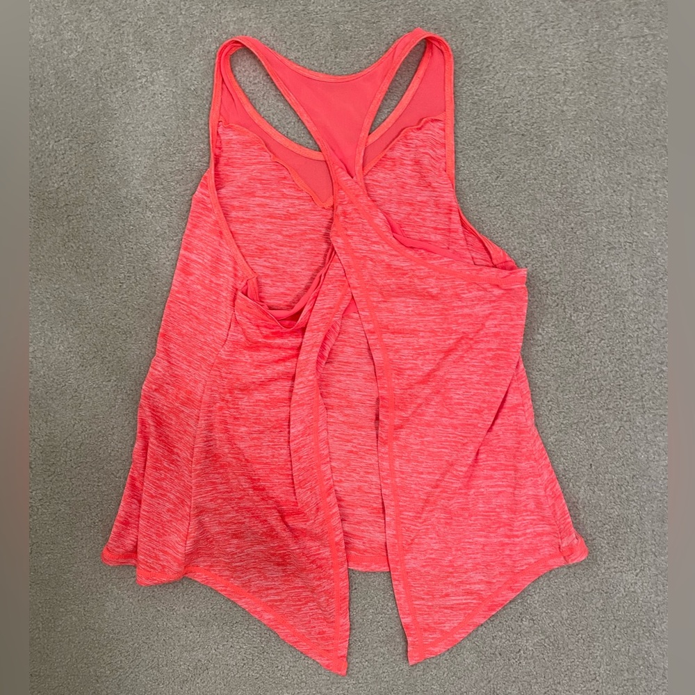 Cute bright red dri fit tank top